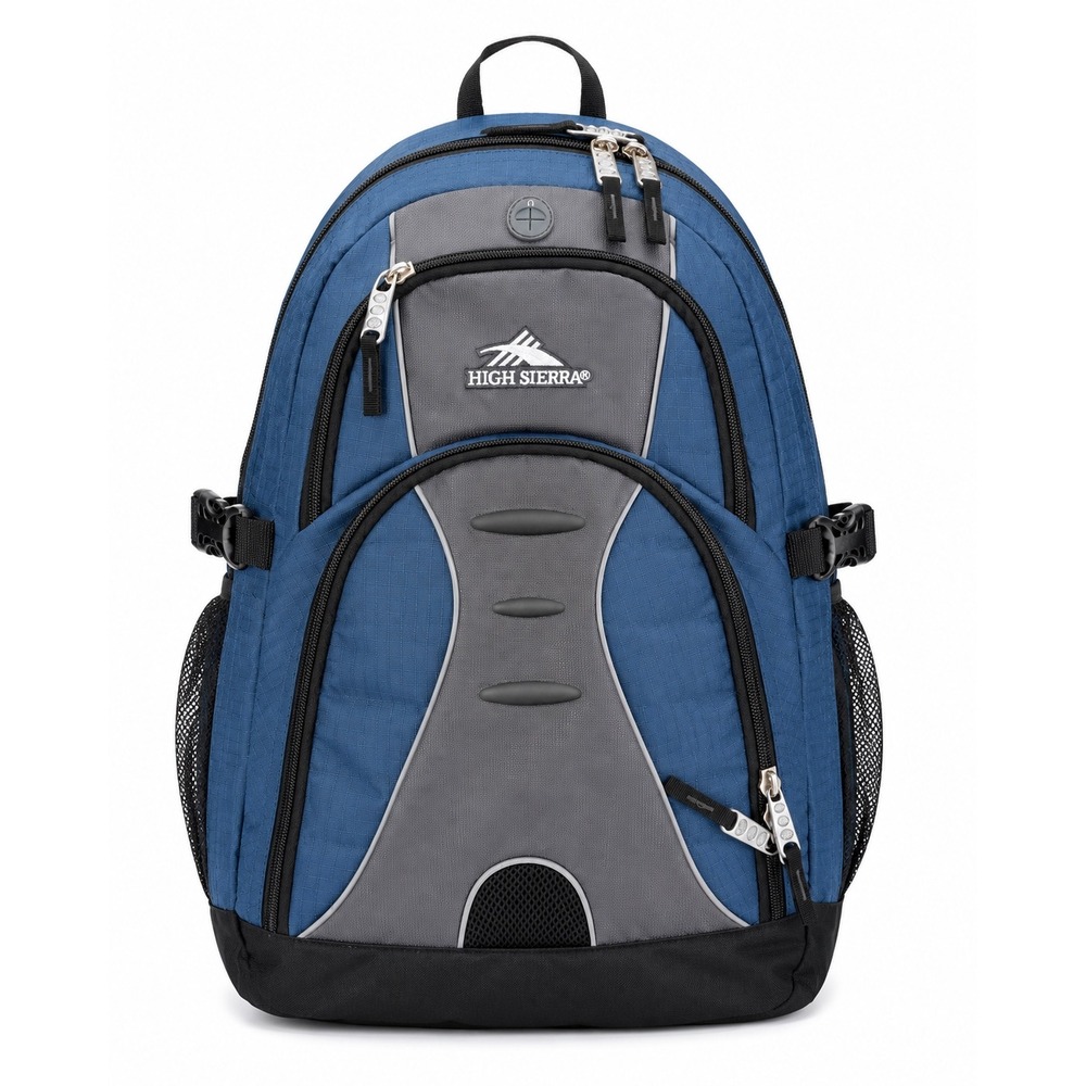 High Sierra Blue Gray Multi-Compartment Swerve Unisex Backpack